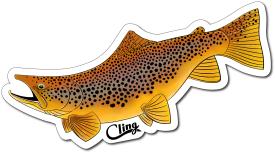 Cling Striking Brown Sticker