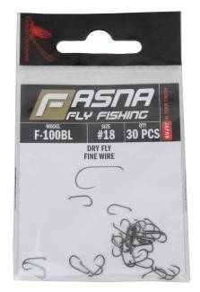Fasna F-100BL Fine Wire Dry Fly Hooks 30pc