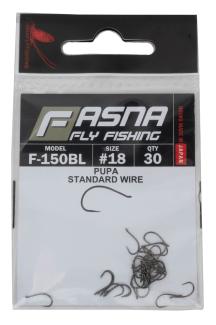 Fasna F-150BL Standard Wire Pupa Hooks 30pc