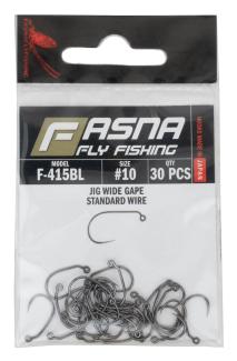 Fasna F-415BL Standard Wire Wide Gape Jig Hooks 30pc