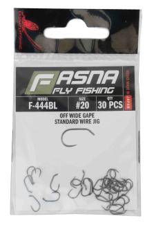 Fasna F-444BL Standard Wire Jig Off Wide Gape Hooks 30pc