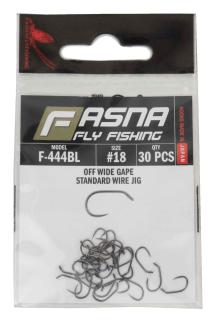Fasna F-444BL Standard Wire Jig Off Wide Gape Hooks 30pc