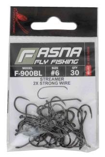 Fasna F-900BL 2X Strong Wire Streamer Hooks 30pc