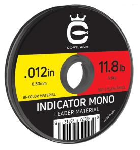 Cortland Indicator Mono Leader Material Red/Yellow 50 ft 